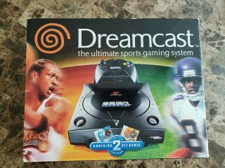 Sega Dreamcast Launch Edition Black Console (ntsc) Complete Rare No Games