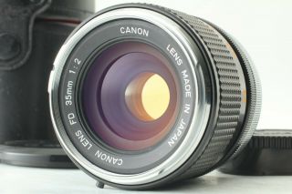 Rare " O " [near W/ Case] Canon Fd 35mm F2 Wide Angle Mf Lens From Japan