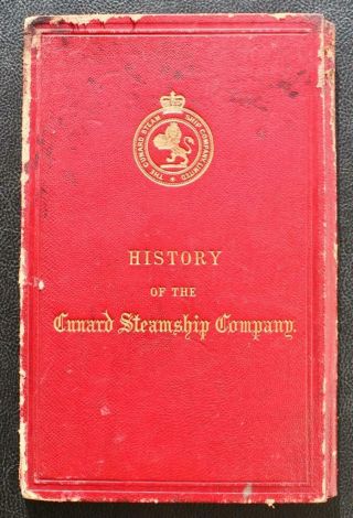 CUNARD LINE RARE HISTORY DELUXE 1886 VICTORIAN ILLUSTRATED BOOK WITH DECK PLANS 2