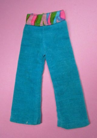 Vintage Barbie Skipper - Triple Treat 1748 Turquoise Velvet Pants