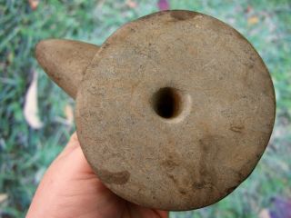 Rare Fine G10 Missouri Flared Rim Disc Pipe With Arrowheads Artifacts
