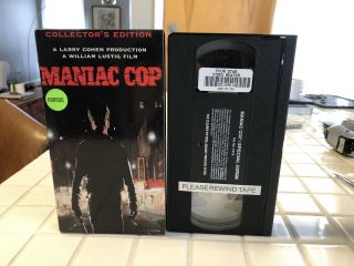 Vhs Maniac Cop Rare Transworld Horror Bruce Campbell Collector’s Edition -