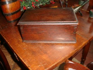 An Early American Colonial Period,  Dovetailed Document Box,  Snipe Hinges,  Rare