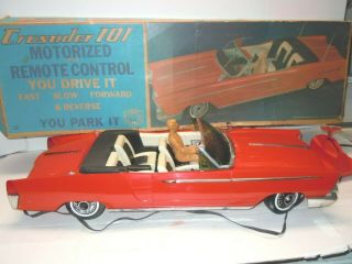 Vintage 1960 ' s RARE RC Deluxe Reading CRUSADER 101 CAR w/Box/Papers - A, 2