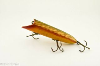 Vintage Rare Heddon No Eye Long Lip Lucky 13 Dace Scale Antique Fishing Lure Lc1