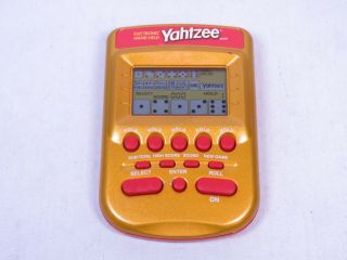 Rare 2002 Hasbro Yahtzee Electronic Hand - Held Game Gold