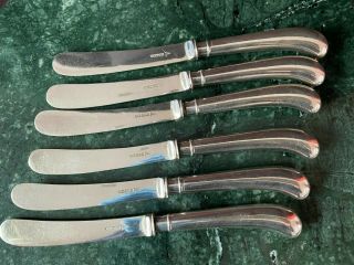 6 Antique Butter/jam Knives By W & H Whatever That Means : -)