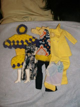 10 pc 1970 ' s Barbie Clothes 2 pc coat & pants shortie pajamas 4 are hand made 2