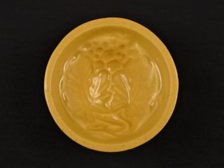 Extremely Rare Antique Mid - 1800s Miniature Mold Yellow Rock Yellow Ware