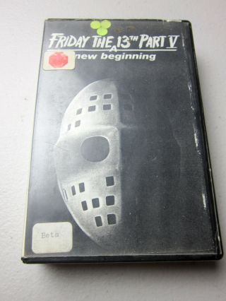 Friday The 13th Part V A Beginning - Horror - Betamax Beta - Rare Oop - 1985