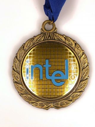 Rare 1980s - 90s Intel Science Talent Competition Award - Silicon Wafer,  Computer