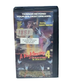 A Nightmare On Elm Street 4 The Dream Master (vhs 1988) Media Home Ent.  Rare
