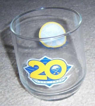 Rare Authentic Vintage 1989/90 Buffalo Sabres 20th Anniversary Glass 1990 Jersey