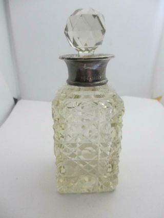 Antique Chester 1920 Art Deco Sterling Silver Scent Bottle 11.  5x4cm 4.  5x1.  6 "