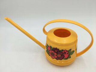 (Rare) Vintage 1970 ' s Emsa Orange Plastic Watering Can made in W.  Germany 2