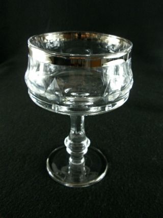 Rare Antique BACCARAT Flawless Crystal 6 x Champagne Goblet w/ Platinum Band 4