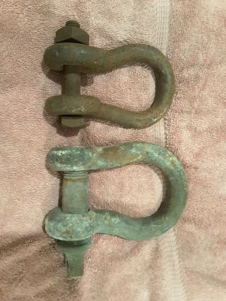Vintage Rusty Old Farm Clevis & Pin & Heavy Duty 1 " Clevis And Screw In Pin