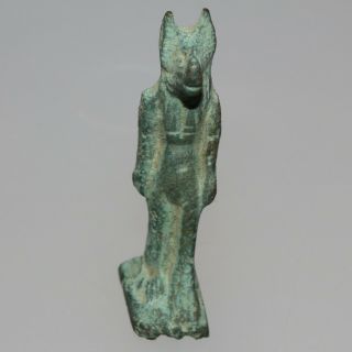 Circa 1000 - 500 Bc Ancient Egyptian Bronze Statue Of Anubis - Intact