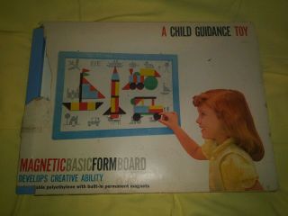 Vintage A Child Guidance Toy No.  402 Magnetic Basic Form Board - Cute Rare