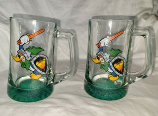 Vintage Woody Woodpecker Beer Mugs Set Of 2 Rare Collectable