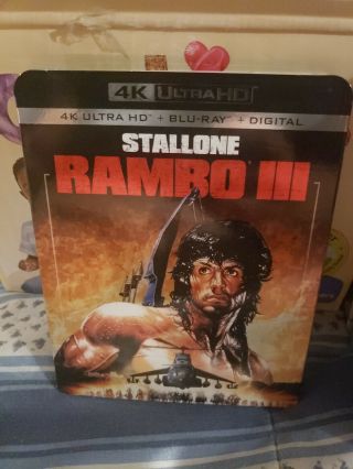 Rambo 3 Iii 1988 4k Uhd,  Blu - Ray,  Rare Oop Slipcover Htf Like - Digital