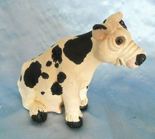 Vintage 1994 Rare Ceramic Sealmark Cow Figurine
