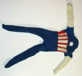 Rare Vintage 1966 Ideal Captain Action America Uniform Suit Outfit