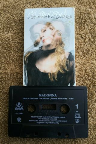 Madonna The Power Of Good - Bye Goodbye 1998 Usa Cassette Single Tape Rare