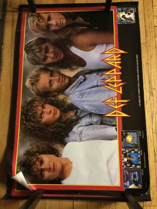 Def Leppard Hysteria Vintage 1987 Promo Poster Record Store Display Rare