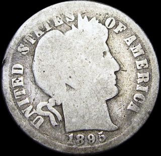 1895 - O Barber Dime Silver Us Coin - - - - Key Date Rare - - - - G649