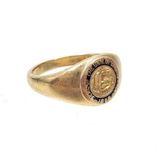 Antique rare 1868 1800 ' s 10k gold University of California Berkeley college ring 2