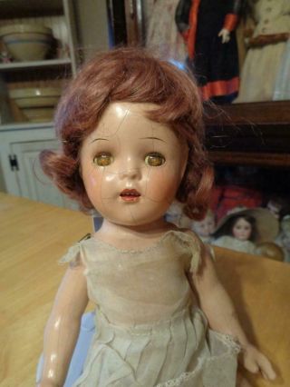 Vintage Composition/cloth Doll Repair/restore Tlc 13 " Tlc