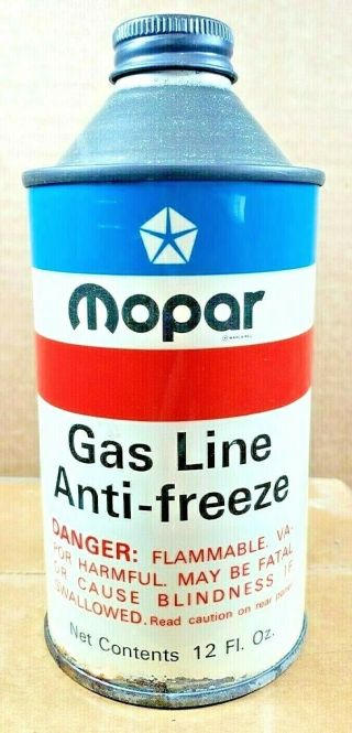 Vintage Mopar Gas Line Anti - Freeze Can Chrysler Corporation Dealer Display Rare