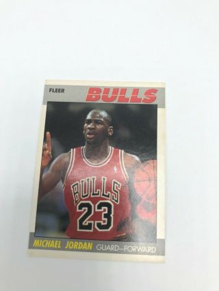 Rare Fleer 59 Of 32 Michael Jordan Chicago Bulls 1987 Card