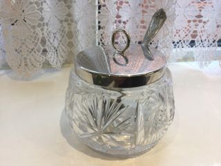 Antique Silver Plated And Glass Preserve Dish
