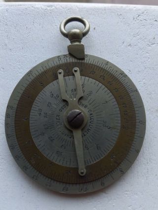 Rare Calculimetre D Artilleur Modèle 1888 Sgdg France