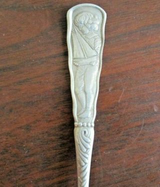 Antique Rw&s Wallace Sterling Silver Spoon - Child Boy With Toy Boat,  5 1/2 "