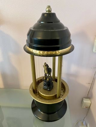 Vintage Mid Century Wolf Oil Rain Table Lamp 16” Tall Very Rare
