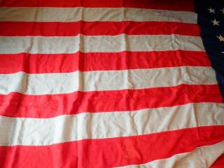 Antique American Flag 44 Star Flag VTG 1890 Flag Rare 7 ' x11 ' 44 Ship Stars 3