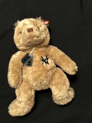 Rare Dkny York Yankees 2012 Ny Hero Camo Plush 14 " Ty Teddy Bear Retired