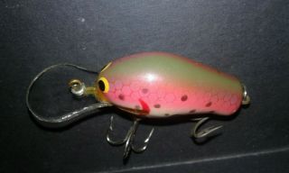 Bagley Rainbow Trout Lure - Brass Hardware - Small Wood Bait - Body 1 - 1/2 "