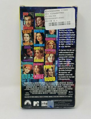 200 Cigarettes,  1999 VHS Ben Affleck Dave Chappelle Rare BLOCKBUSTER RENTAL 2