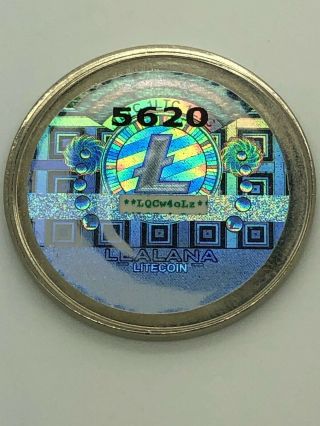 Crypto 2013 Lealana Coin Ltc Funded Coin With 1 Litecoin Loaded Hologram Rare