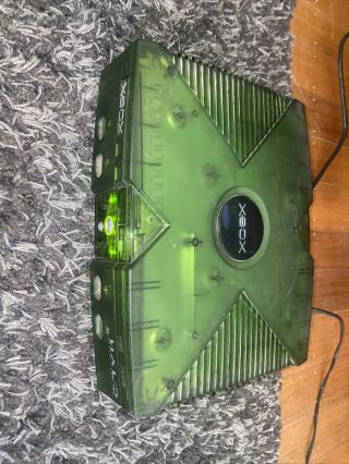 Xbox Halo Special Edition Green Console Complete Rare,  Halo 1 & 2