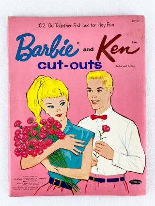 1962 Barbie And Ken Cut - Outs Paper Dolls Whitman 1971 Mattel