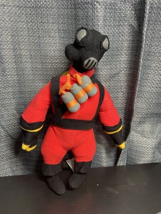 Rare Team Fortress 2 Red Pyro Plush Toy Neca Valve 12” Tft 2 Official