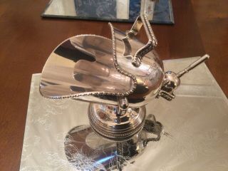 Vintage Mappin & Webb Silver Plated Chased Sugar Scuttle And Scoop