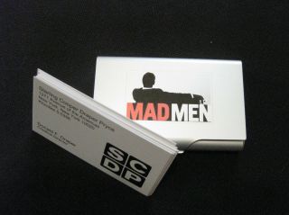 Don Draper From " Mad Men " Business Card Case,  10 Cards,  Very Rare Jon Hamm
