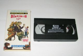 Adventures In Dinosaur City Megan Hughes Vhs Kids Film Vintage 1991 Rare Oop