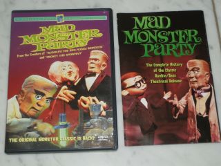 Mad Monster Party (dvd,  2002) Oop Rare Anchor Bay Rankin Bass Halloween,  Booklet